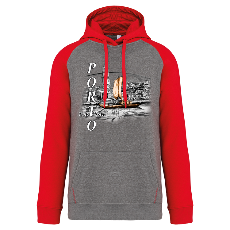 Sweatshirt Bicolor com capuz Ribeira