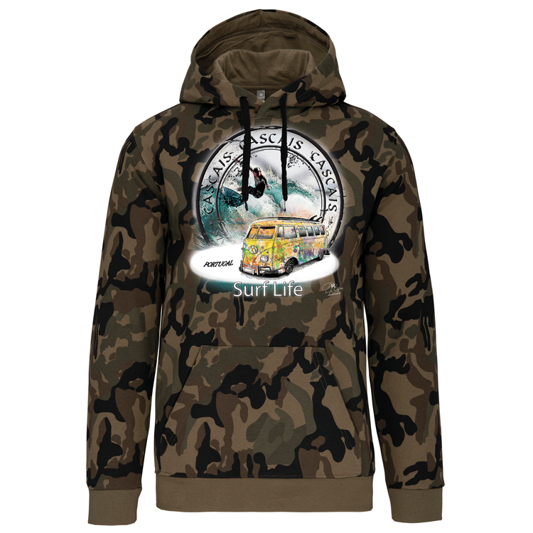 Sweatshirt Kariban com Capuz Surf Life Cascais