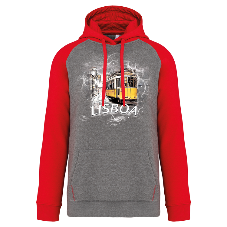 Sweatshirt Bicolor com capuz Carreira 28