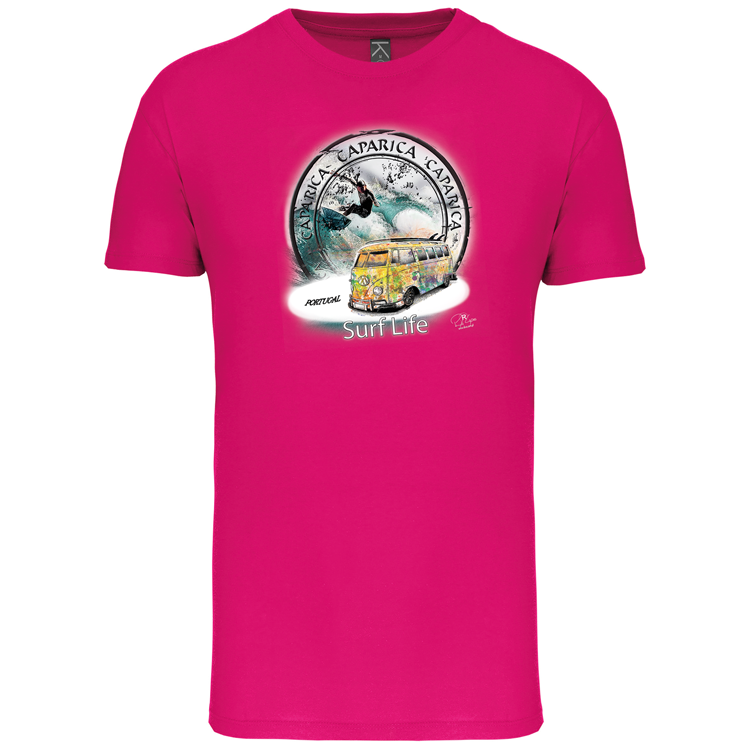 T-Shirt Algodão Biológico Surf Life Caparica