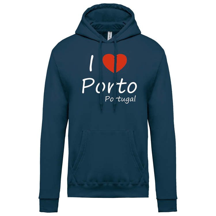 Sweatshirt Kariban com Capuz I Love Porto