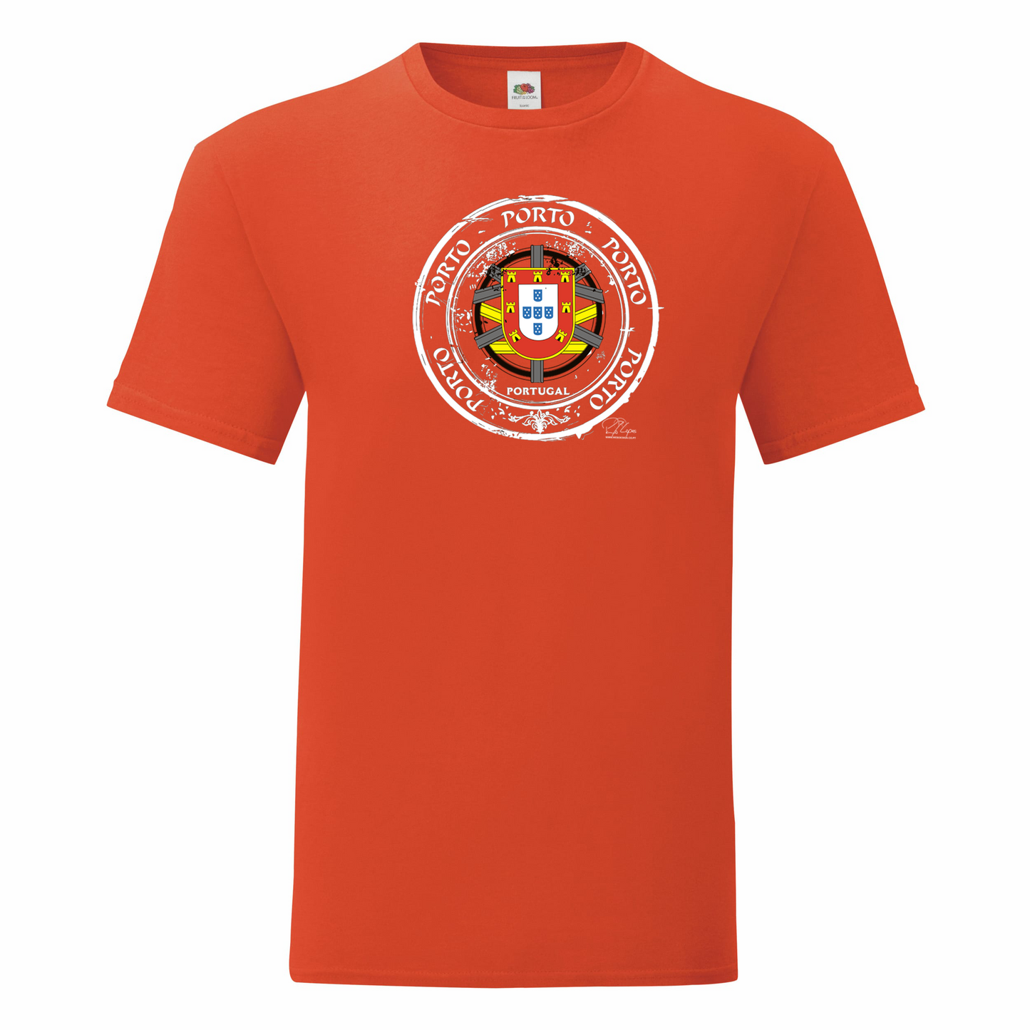 T-shirt Fruit of the Loom, Iconic, 150g, Selo Escudo Porto
