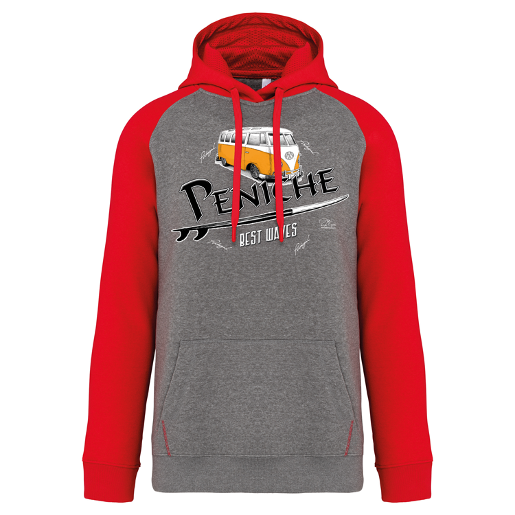 Sweatshirt Bicolor com capuz Pão de Forma Peniche