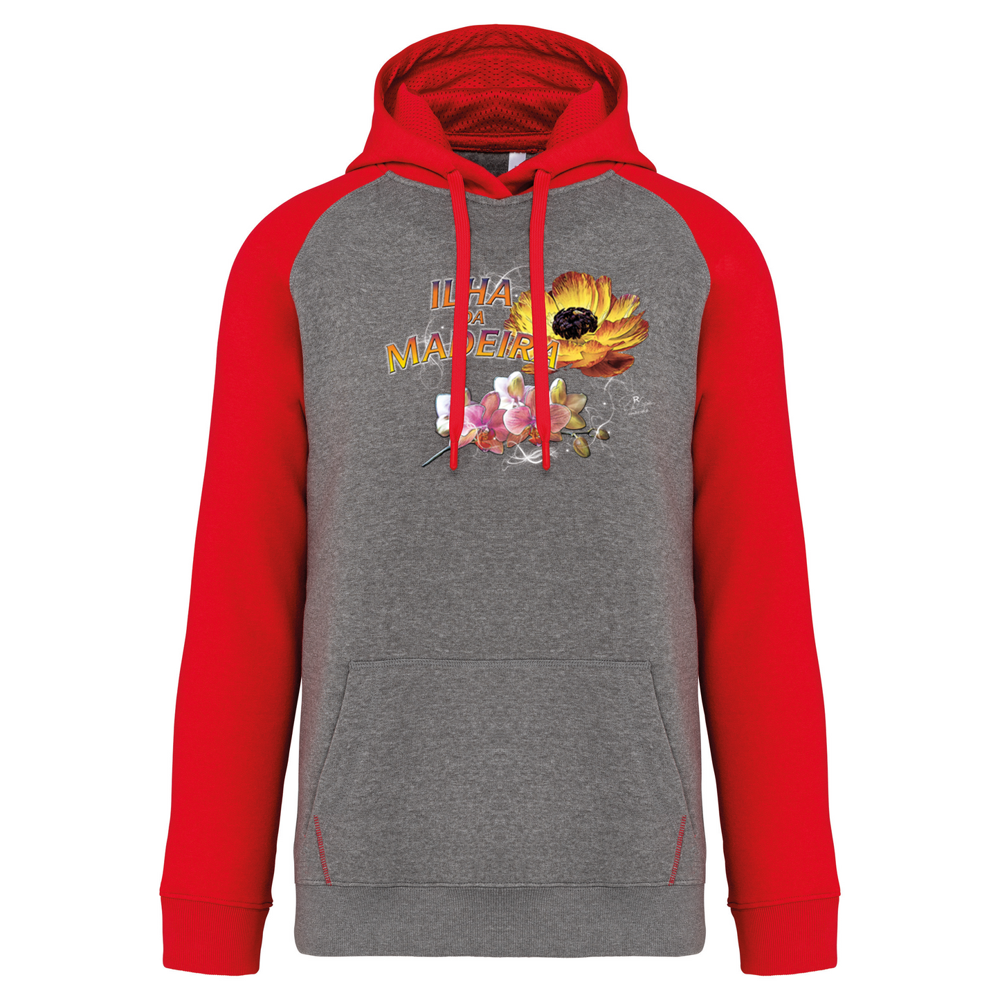 Sweatshirt Bicolor com capuz Madeira Flowers