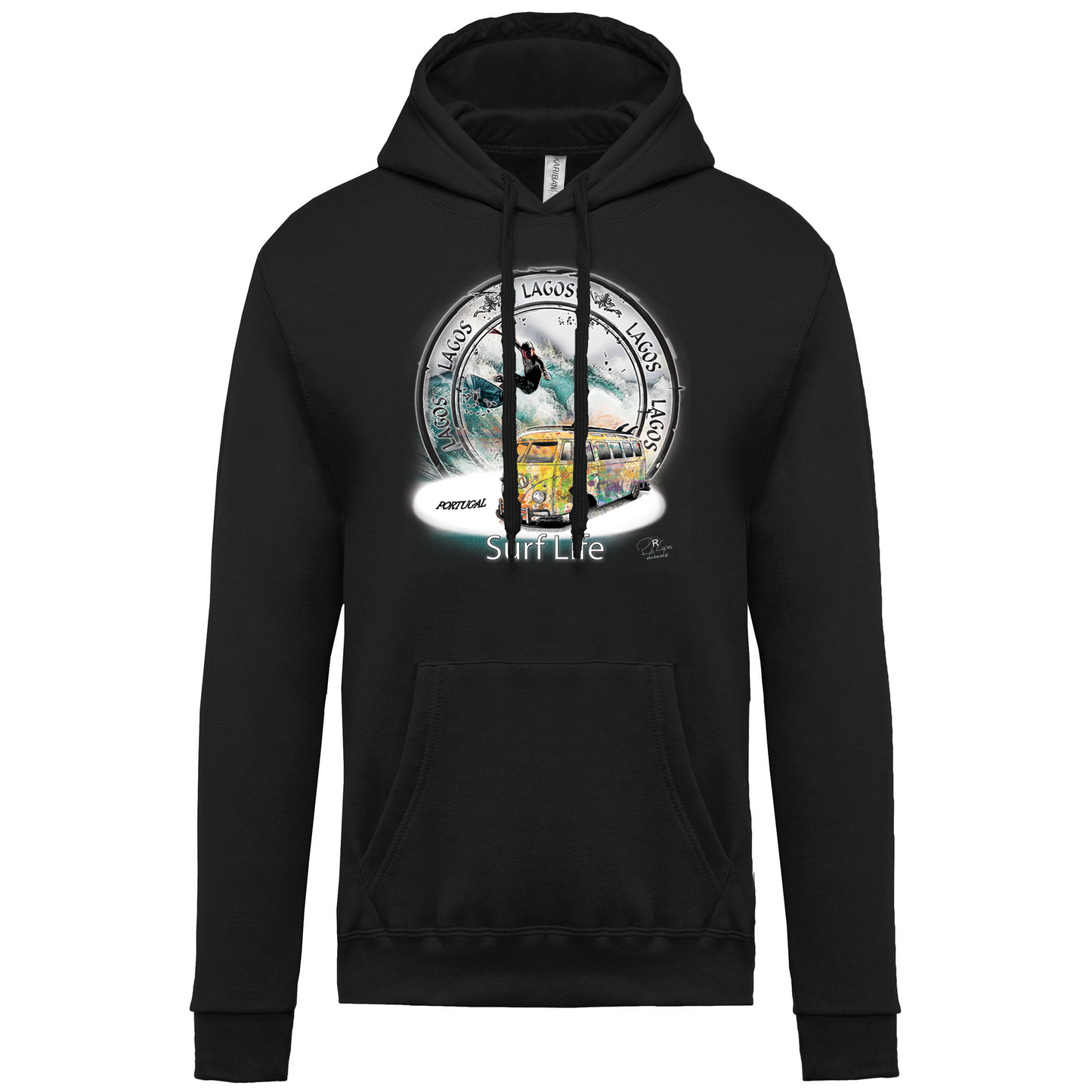 Sweatshirt Kariban com Capuz Surf Life Lagos