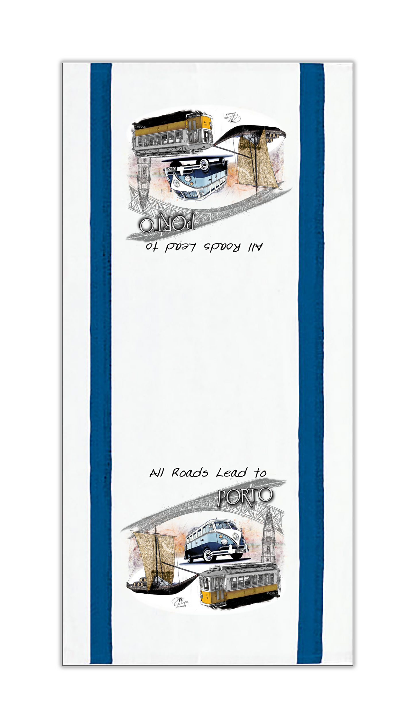 Panos de Cozinha All Roads Lead to Porto
