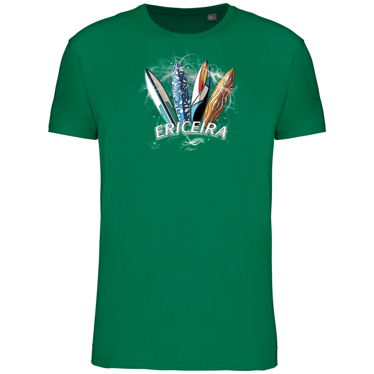 T-Shirt Algodão Biológico Surfboards Ericeira