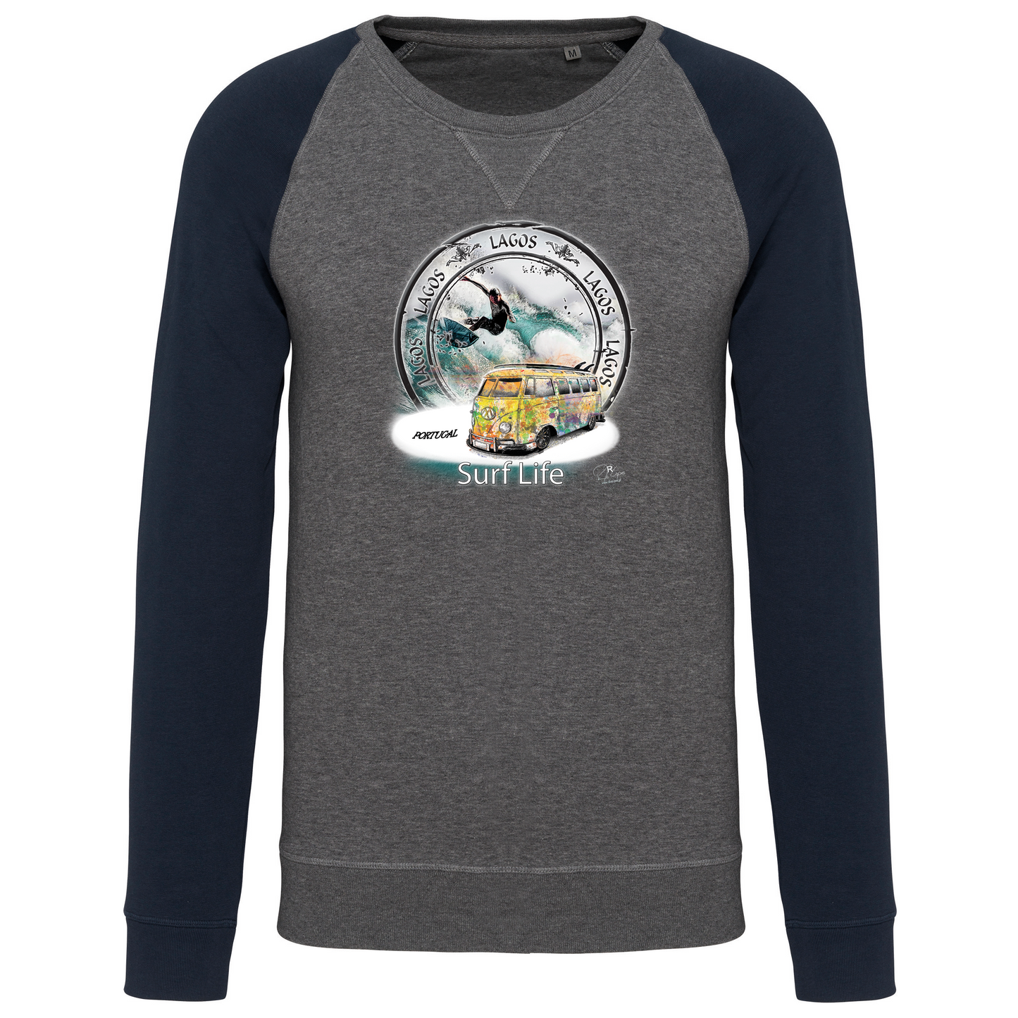 Sweatshirt Bicolor sem capuz Surf Life Lagos