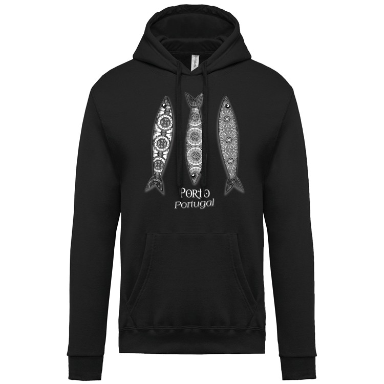 Sweatshirt Kariban com Capuz 3 Sardinhas Porto