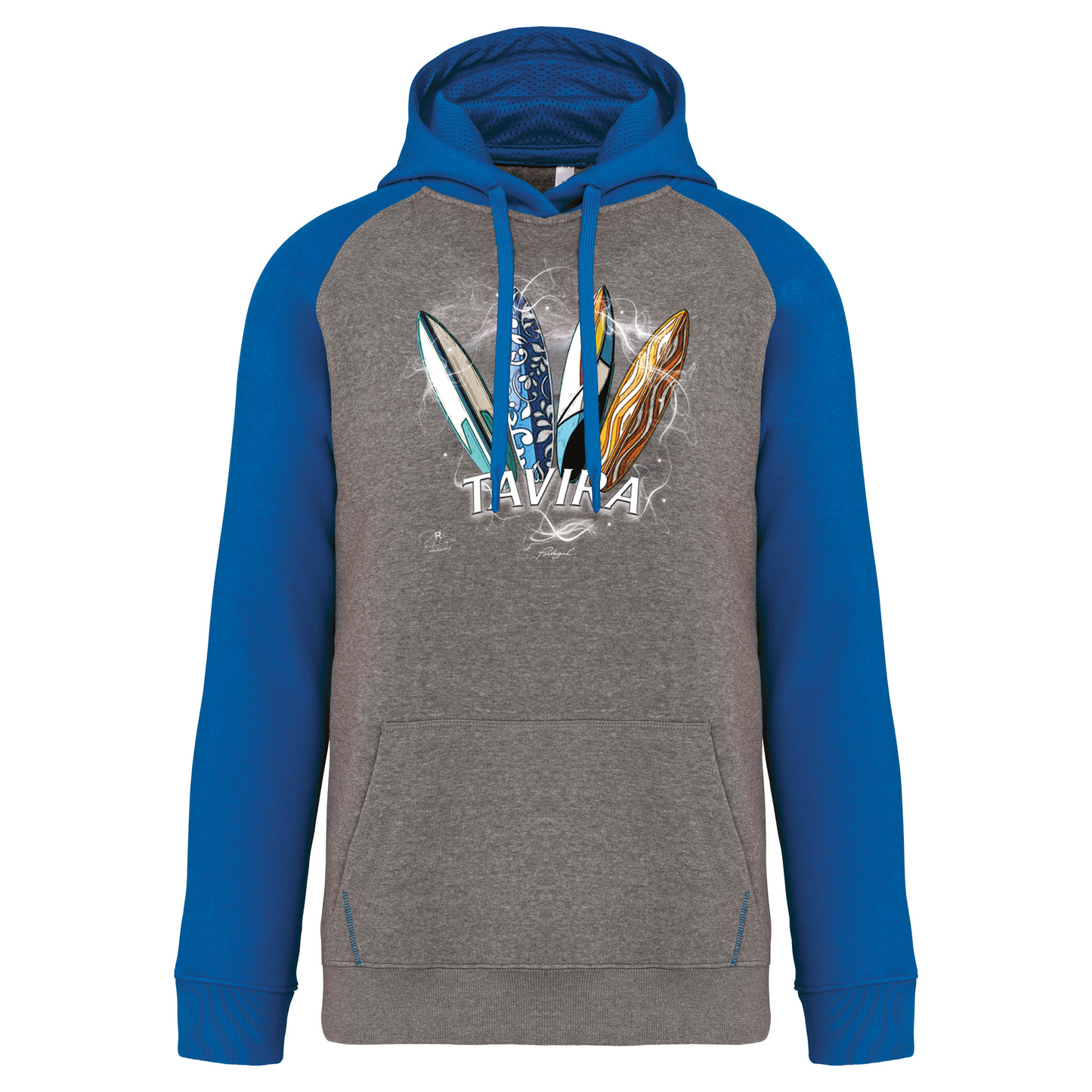Sweatshirt Bicolor com capuz Surfboards Tavira