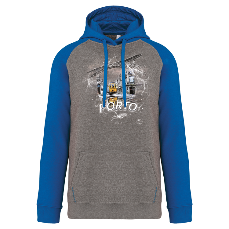 Sweatshirt Bicolor com capuz Carreira 22