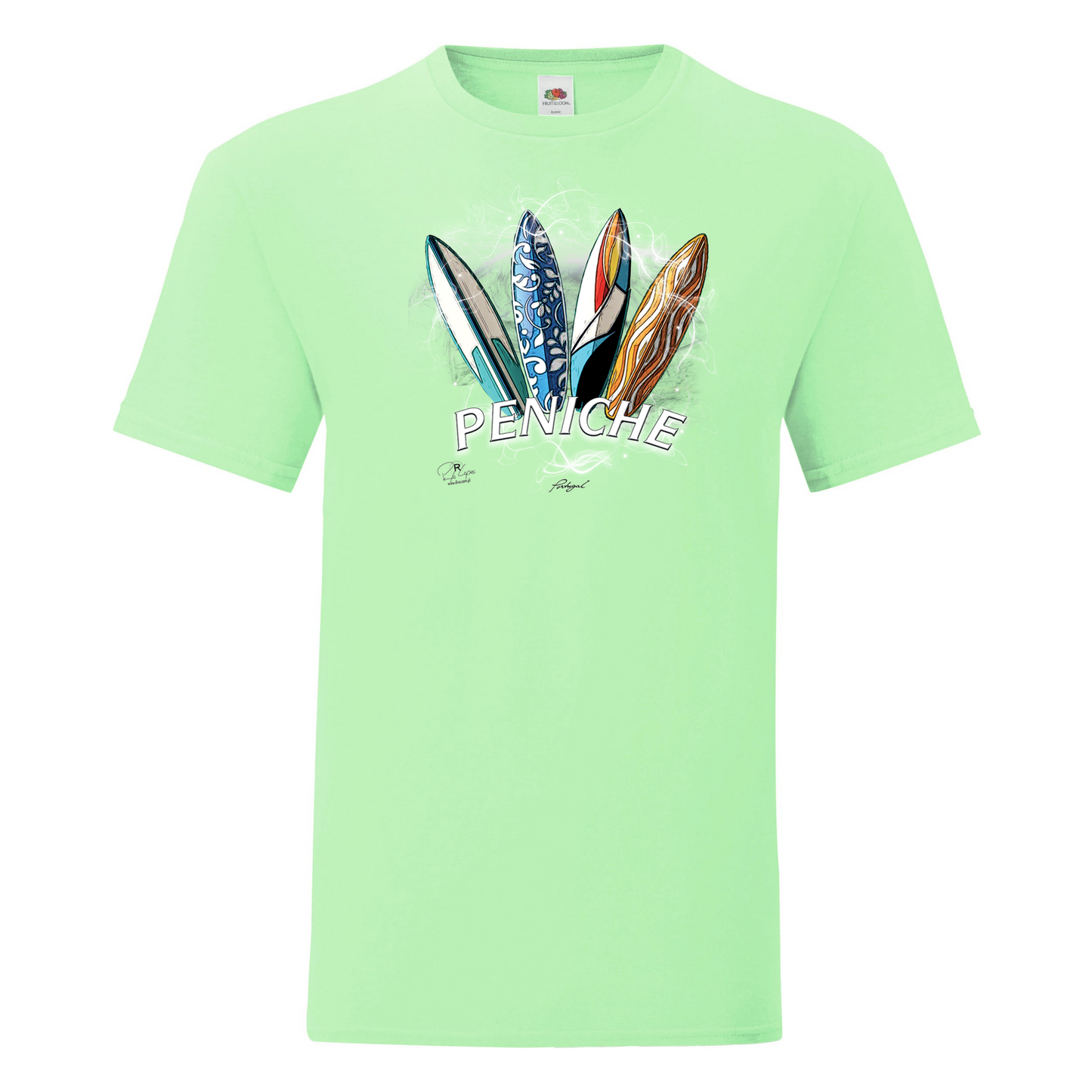 T-shirt Fruit of the Loom, Iconic, 150g, Surfboards Peniche