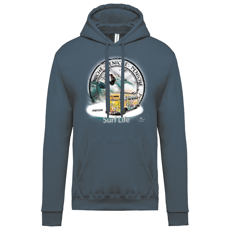 Sweatshirt Kariban com Capuz Surf Life Peniche