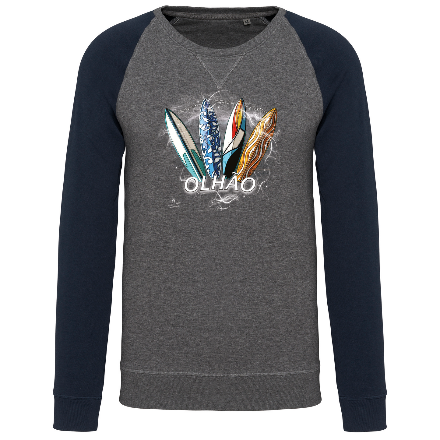 Sweatshirt Bicolor sem capuz Surfboards Olhão