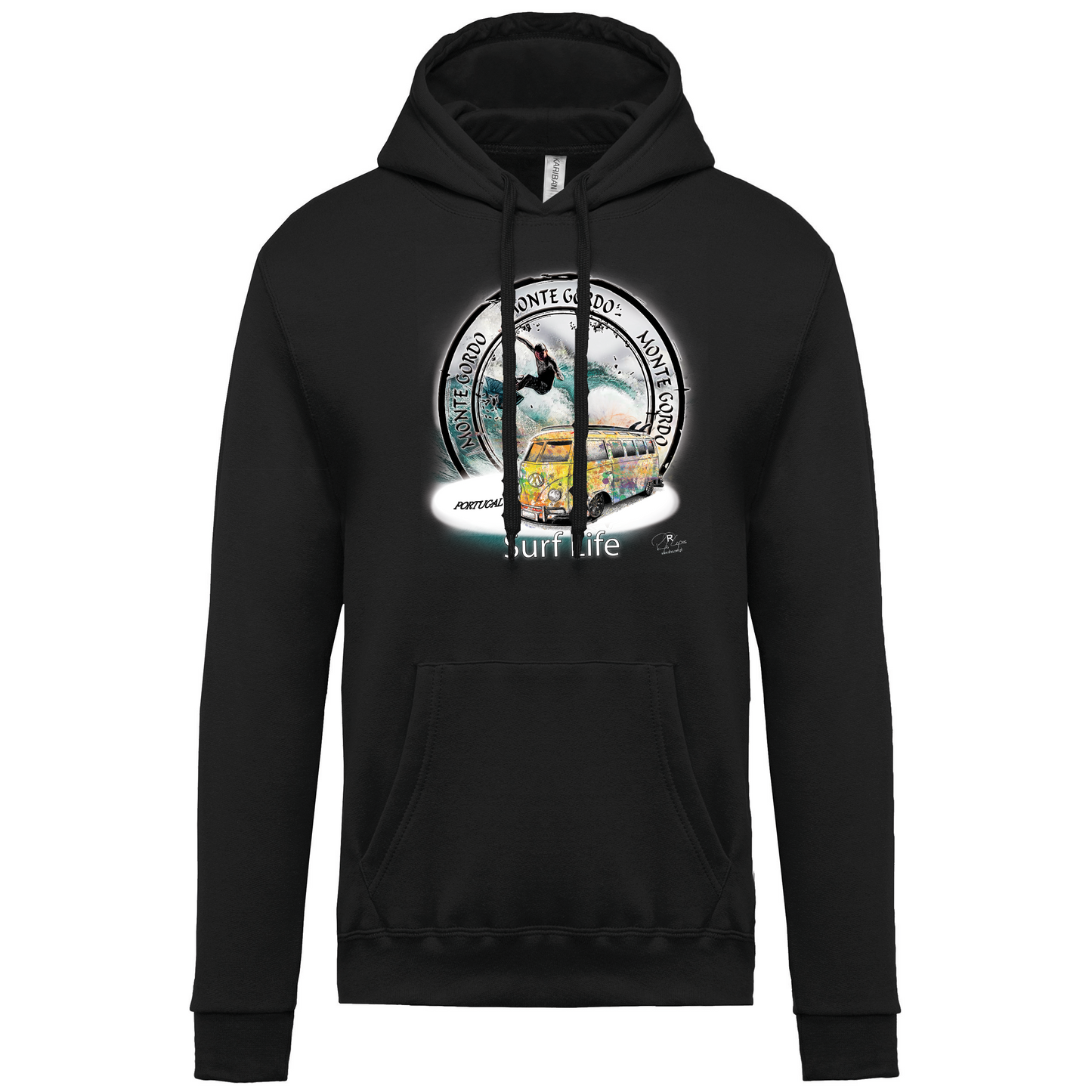Sweatshirt Kariban com Capuz Surf Life Monte Gordo
