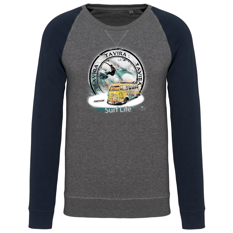 Sweatshirt Bicolor sem capuz Surf Life Tavira