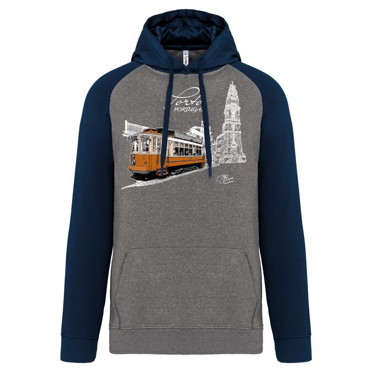 Sweatshirt Bicolor com capuz Clérigos
