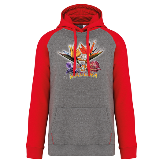 Sweatshirt Bicolor com capuz Estrelícias