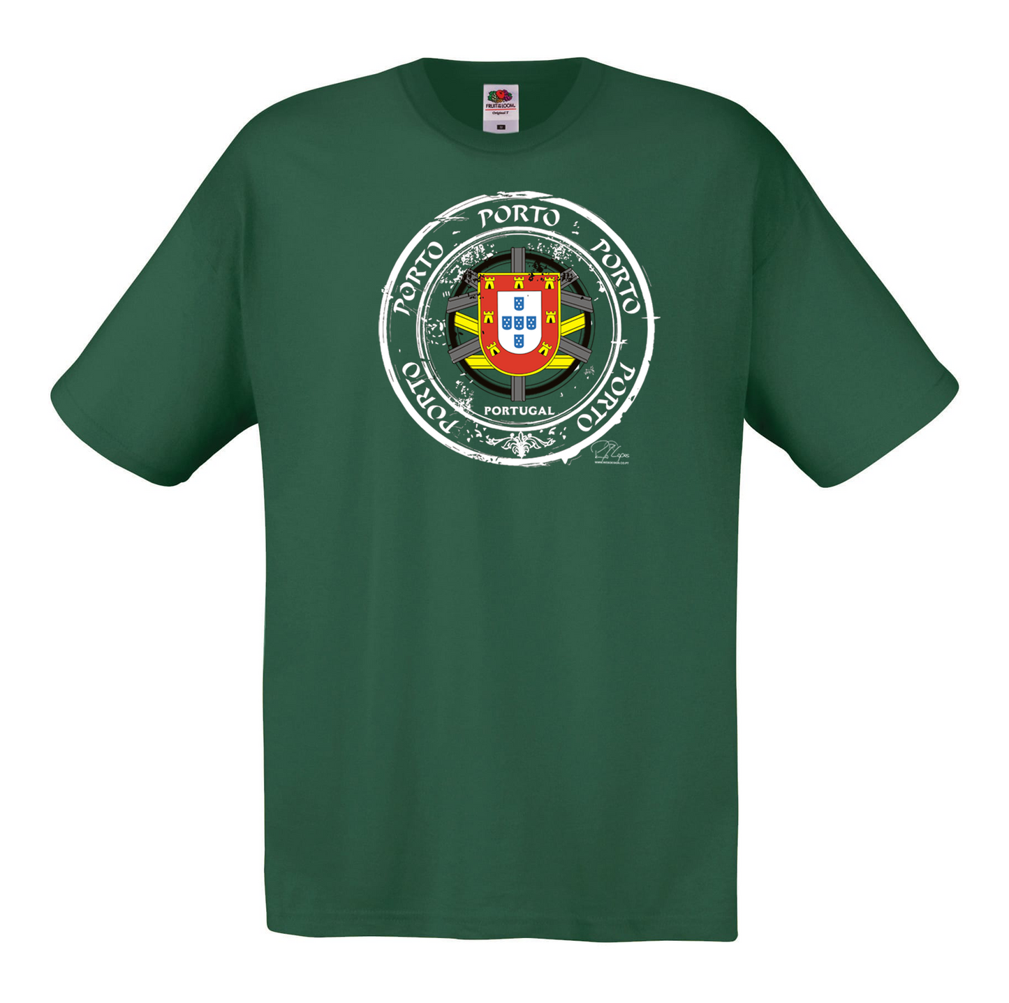 T-shirt Fruit of the Loom, Original 145g, Selo Escudo Porto