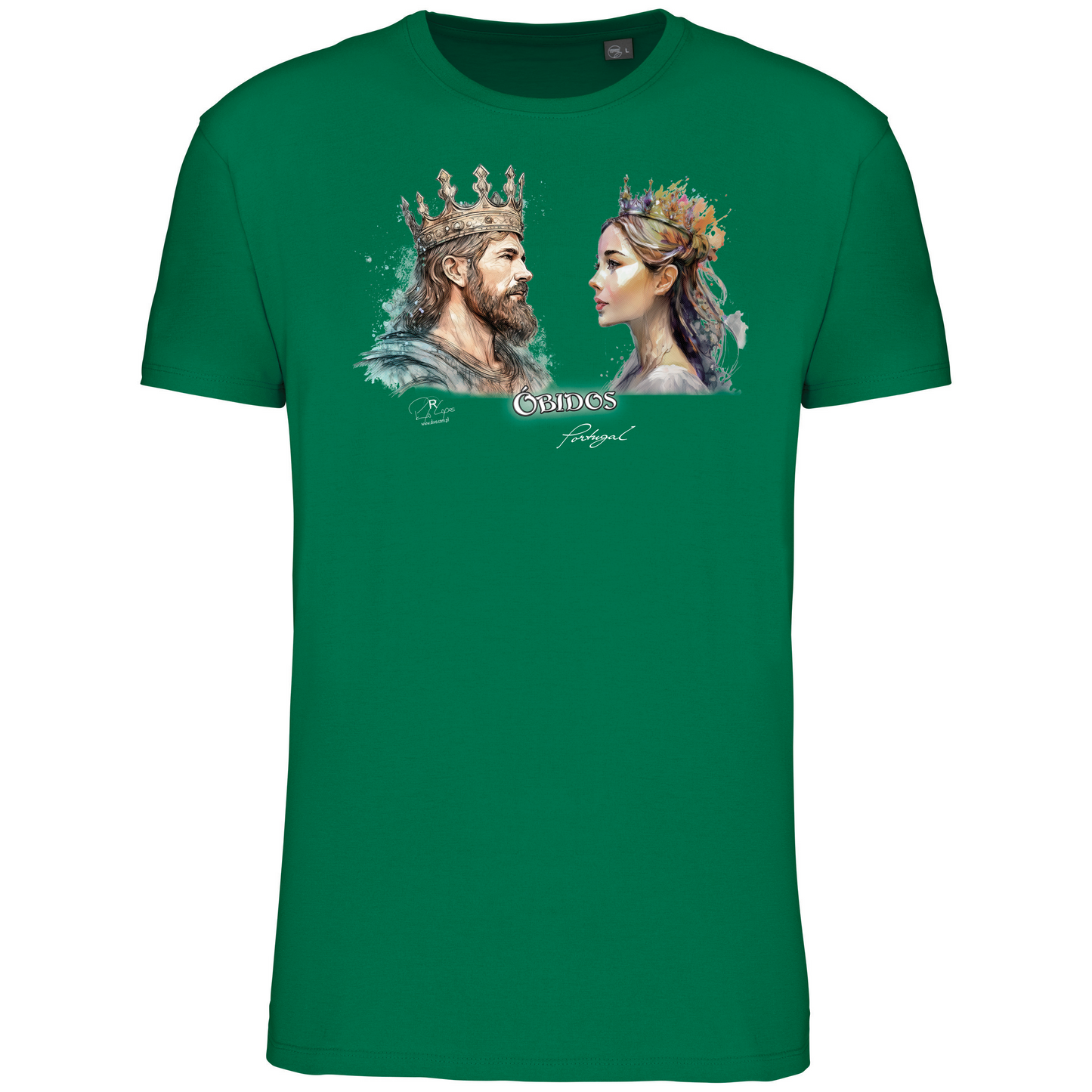 T-Shirt Algodão Biológico King and Queen Óbidos