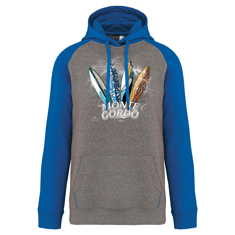 Sweatshirt Bicolor com capuz Surfboards Monte Gordo