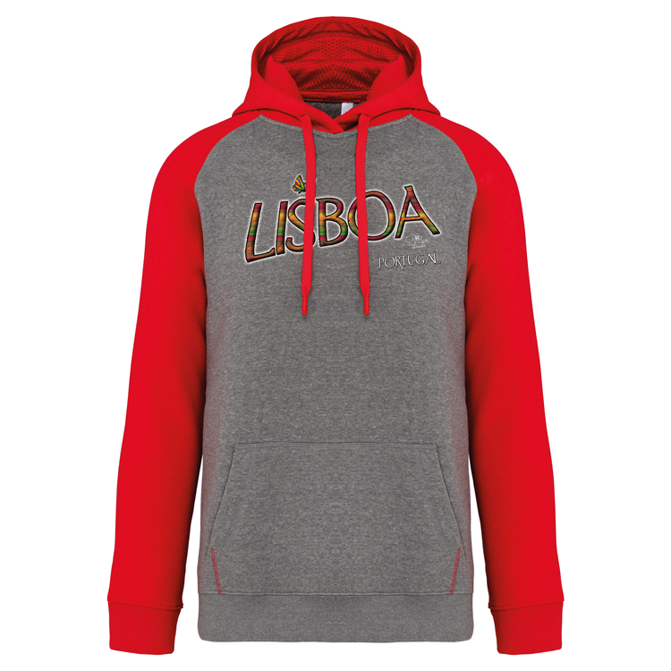 Sweatshirt Bicolor com capuz Borboleta Lisboa