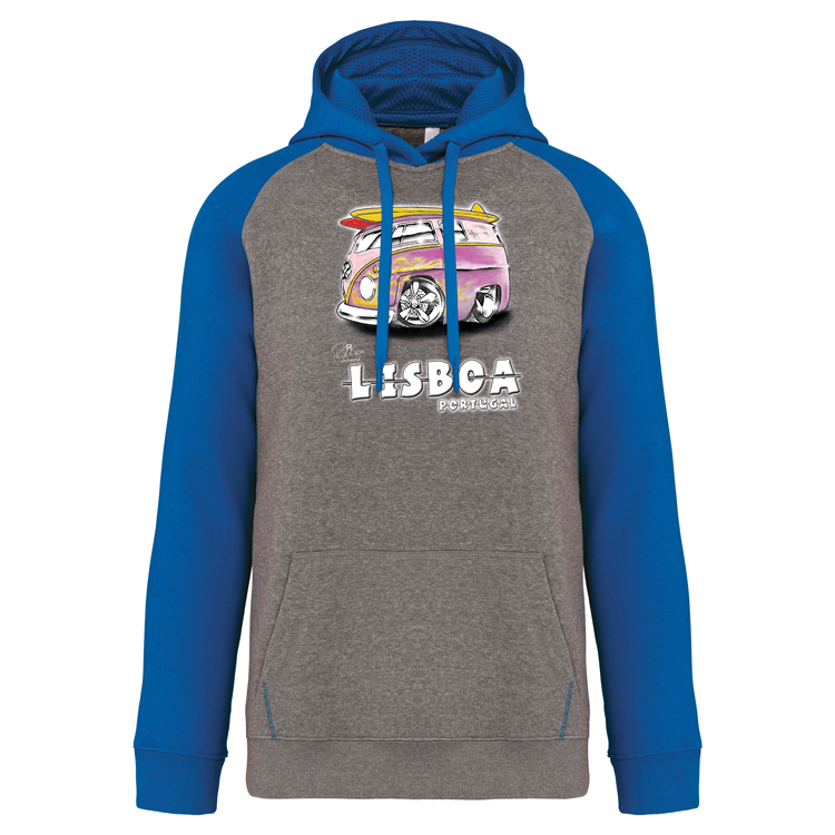 Sweatshirt Bicolor com capuz Gorduxinha Lisboa