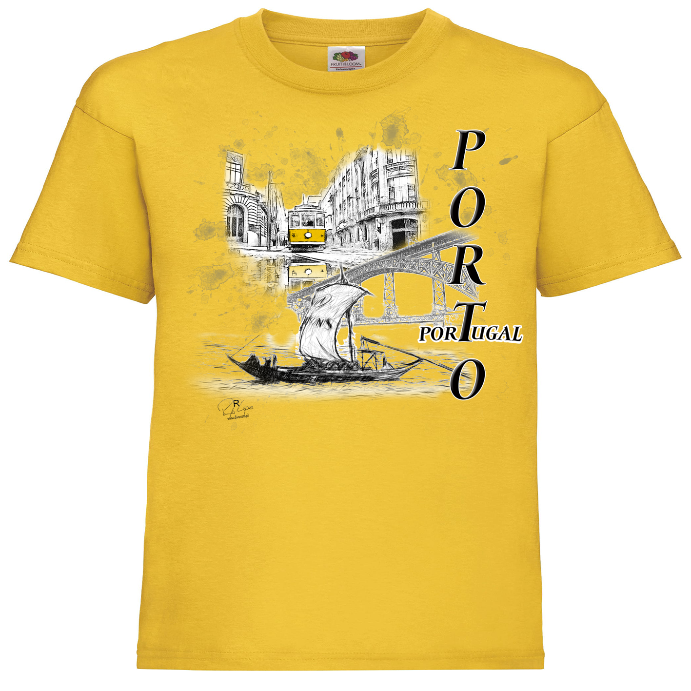 T-shirt Fruit of the Loom Kids Espelho 2