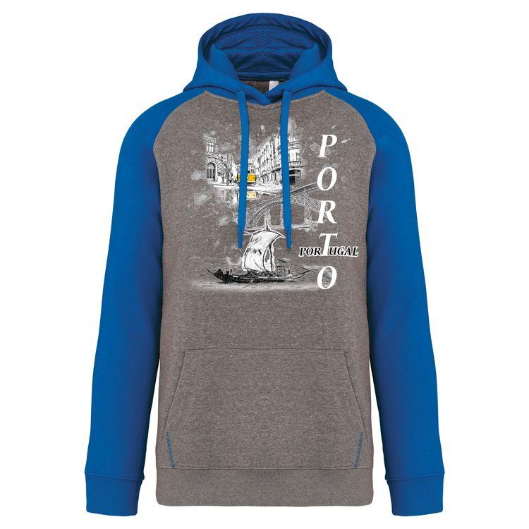 Sweatshirt Bicolor com capuz Espelho 2  Porto