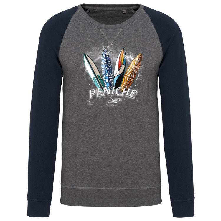 Sweatshirt Bicolor sem capuz Surfboards Peniche