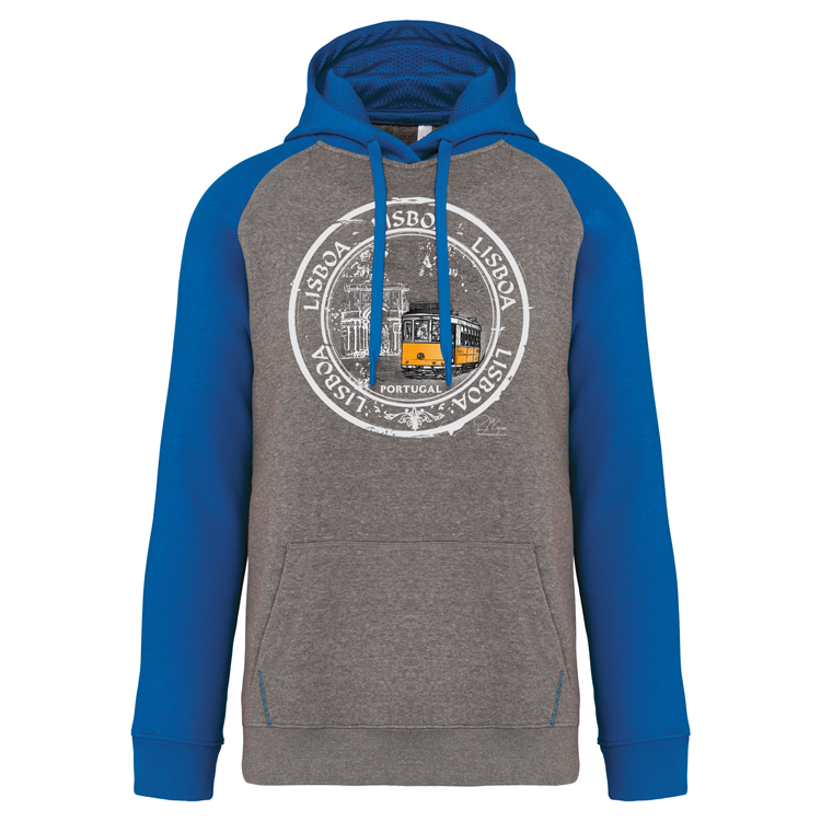 Sweatshirt Bicolor com capuz Selo 1