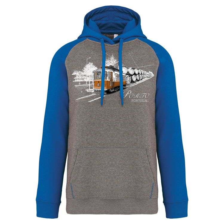 Sweatshirt Bicolor com capuz Pipas