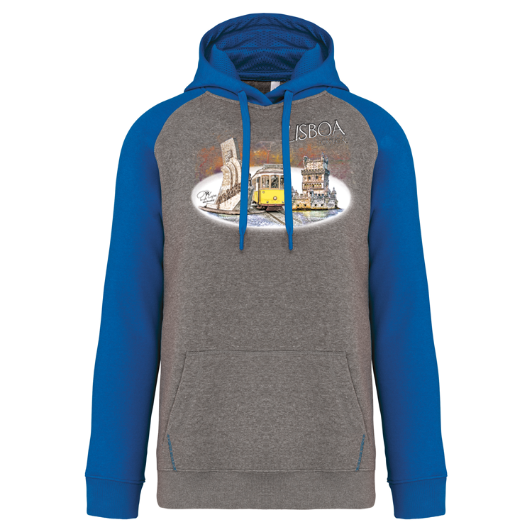 Sweatshirt Bicolor com capuz Monumentos Belém