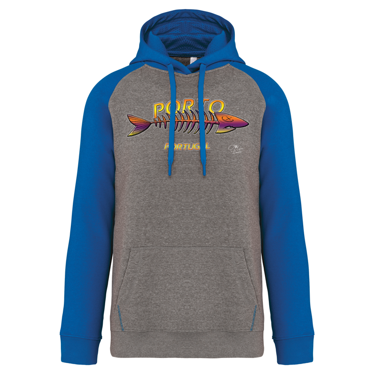Sweatshirt Bicolor com capuz Espinha Porto