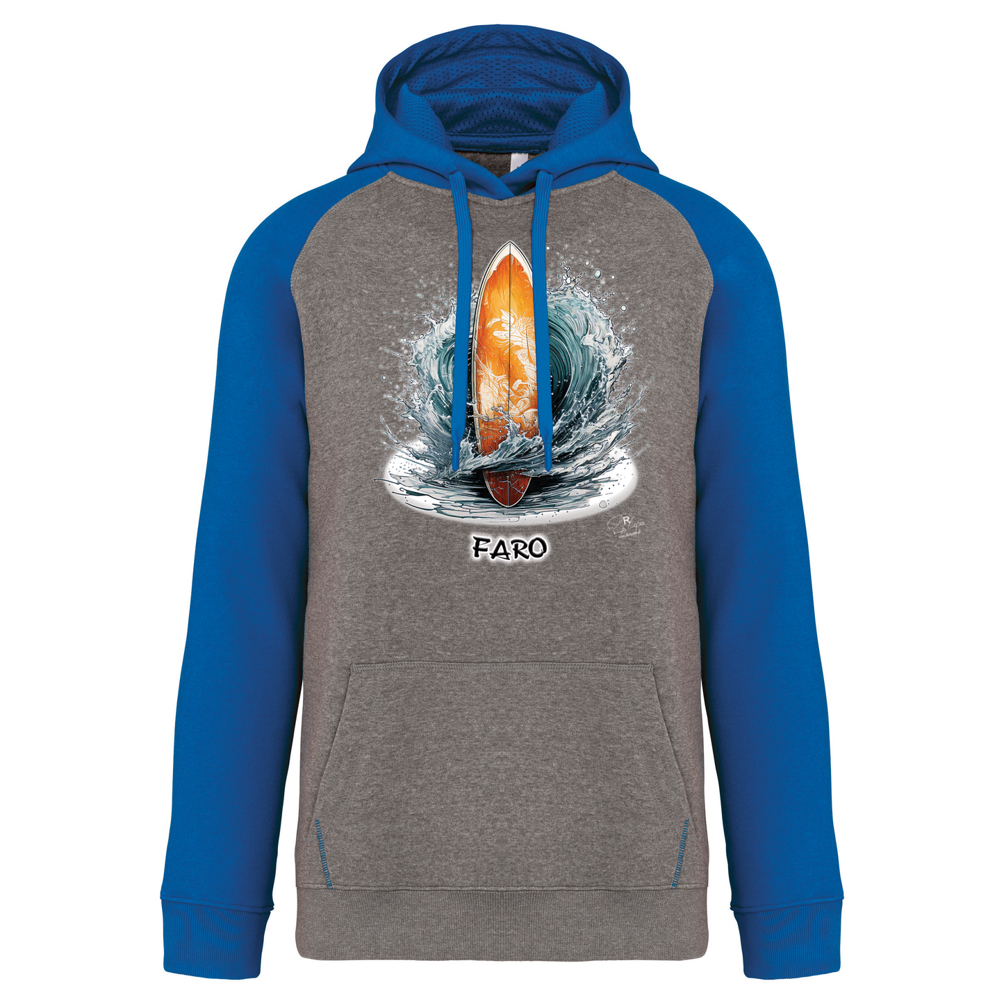 Sweatshirt Bicolor com capuz Prancha Faro