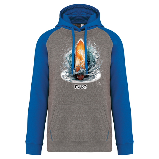 Sweatshirt Bicolor com capuz Prancha Faro