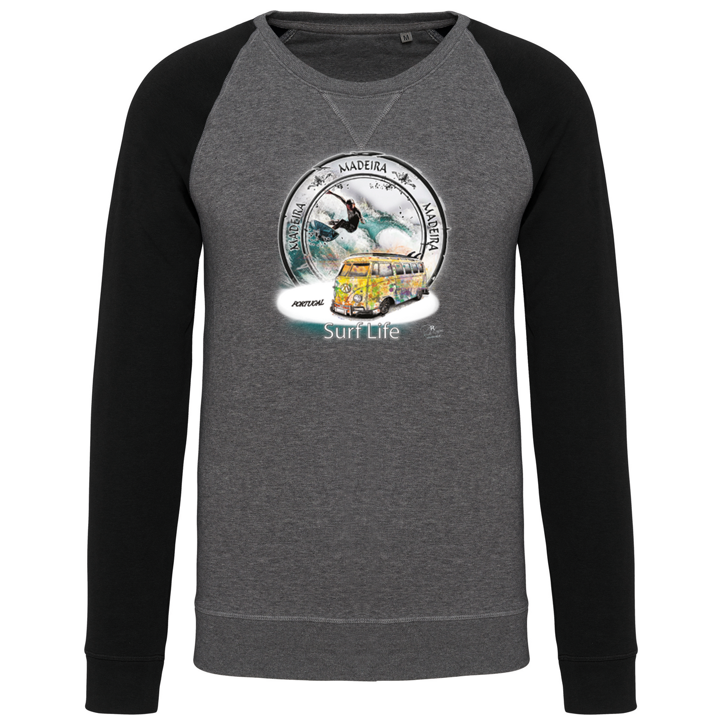 Sweatshirt Bicolor sem capuz Surf Life Ilha da Madeira