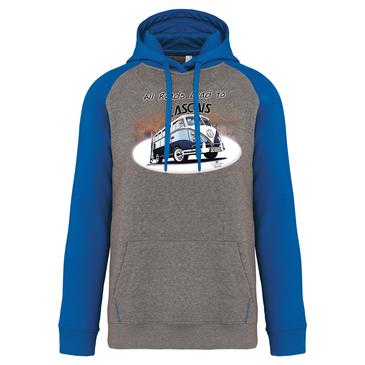 Sweatshirt Bicolor com capuz All Roads Lead to Cascais