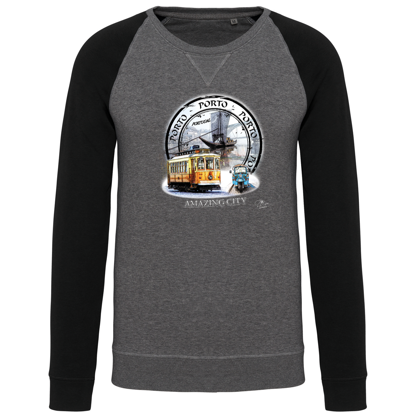 Sweatshirt Bicolor sem capuz Amazing City Porto