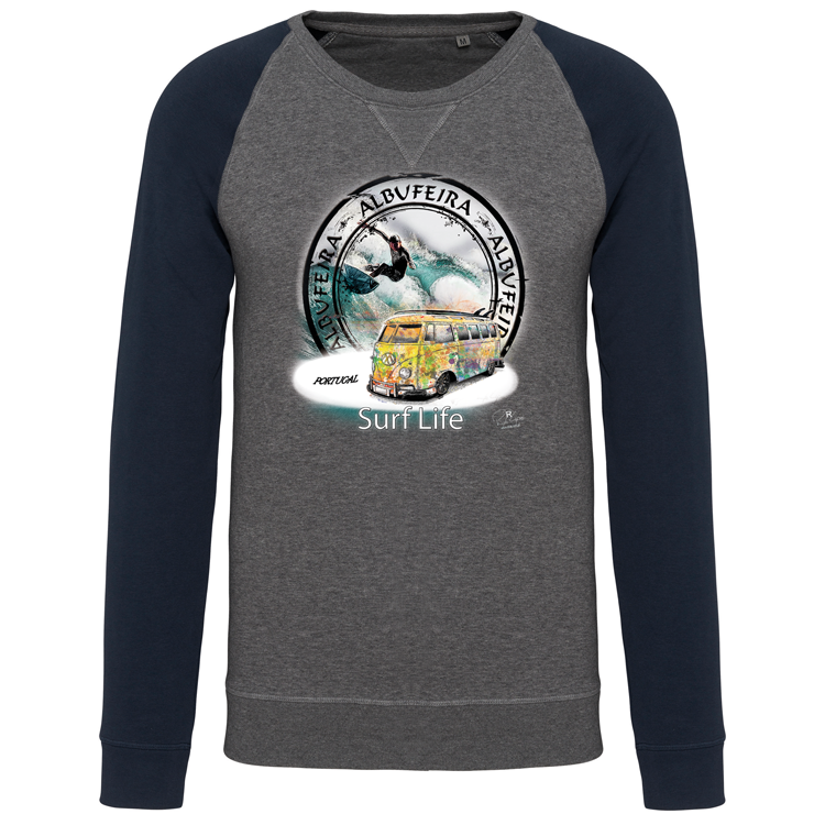 Sweatshirt Bicolor sem capuz Surf Life Albufeira