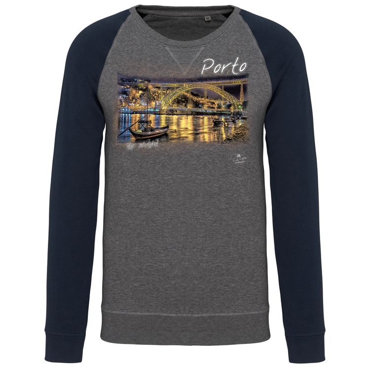 Sweatshirt Bicolor sem capuz Porto by Night