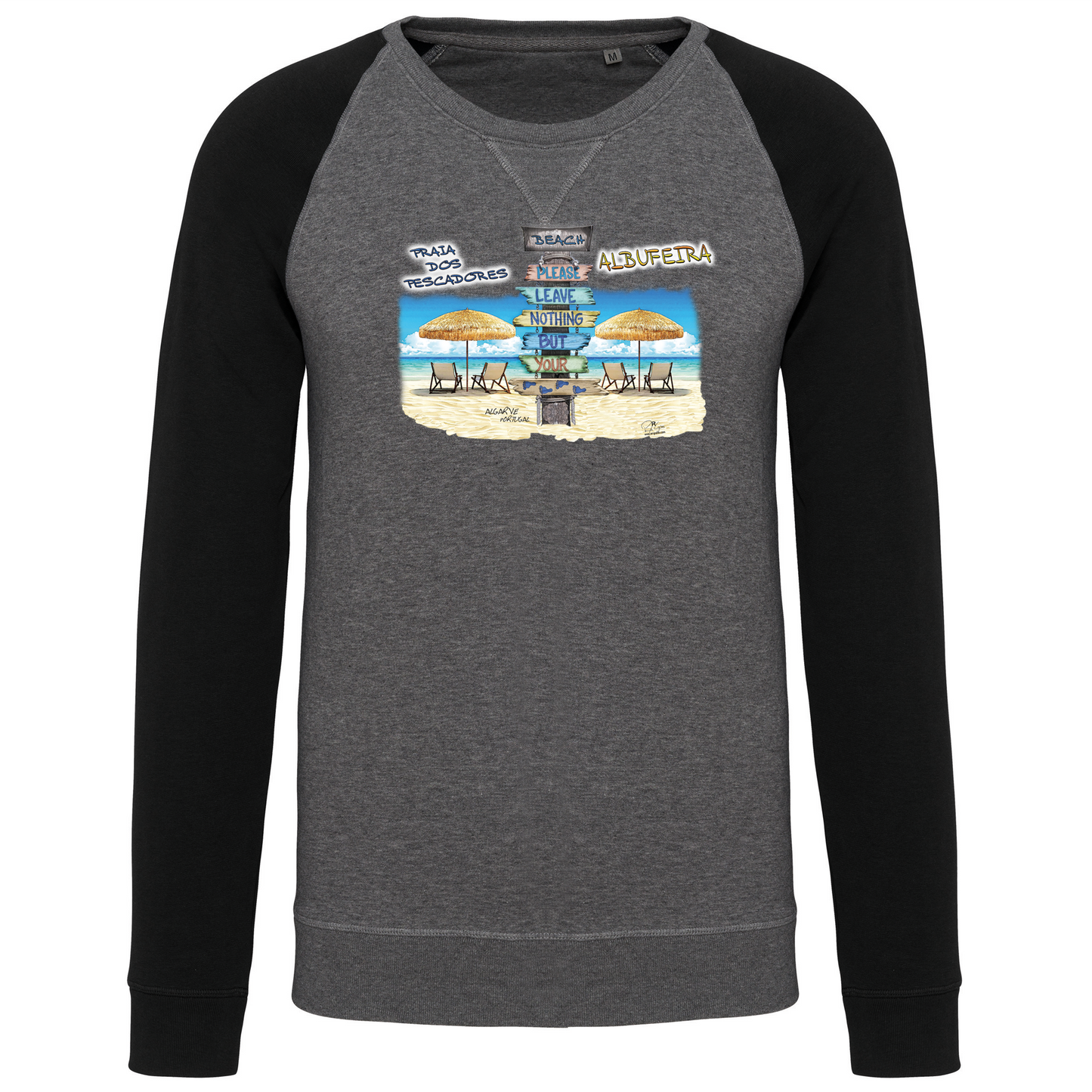Sweatshirt Bicolor sem capuz Pegadas Albufeira