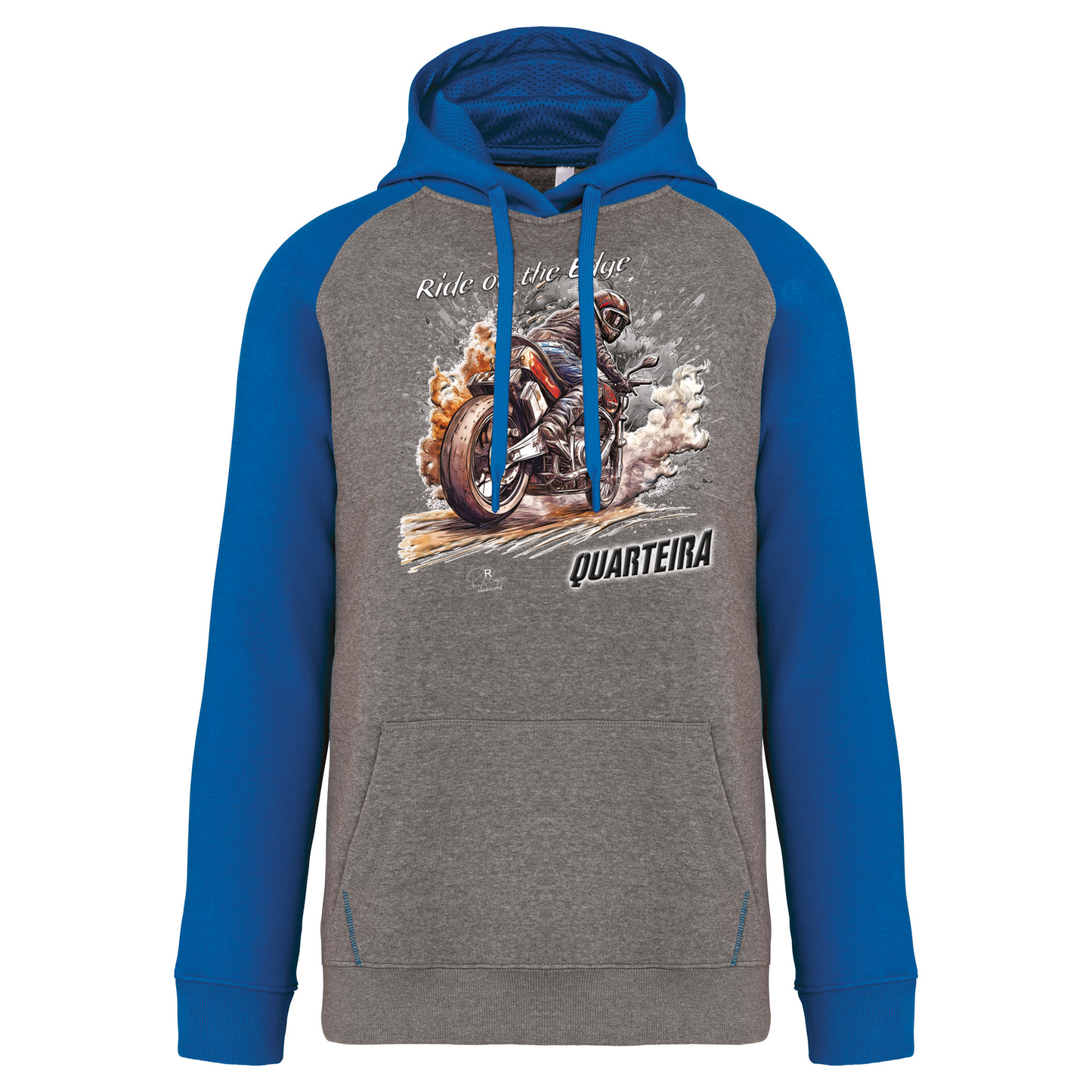 Sweatshirt Bicolor com capuz Ride on the Edge Quarteira
