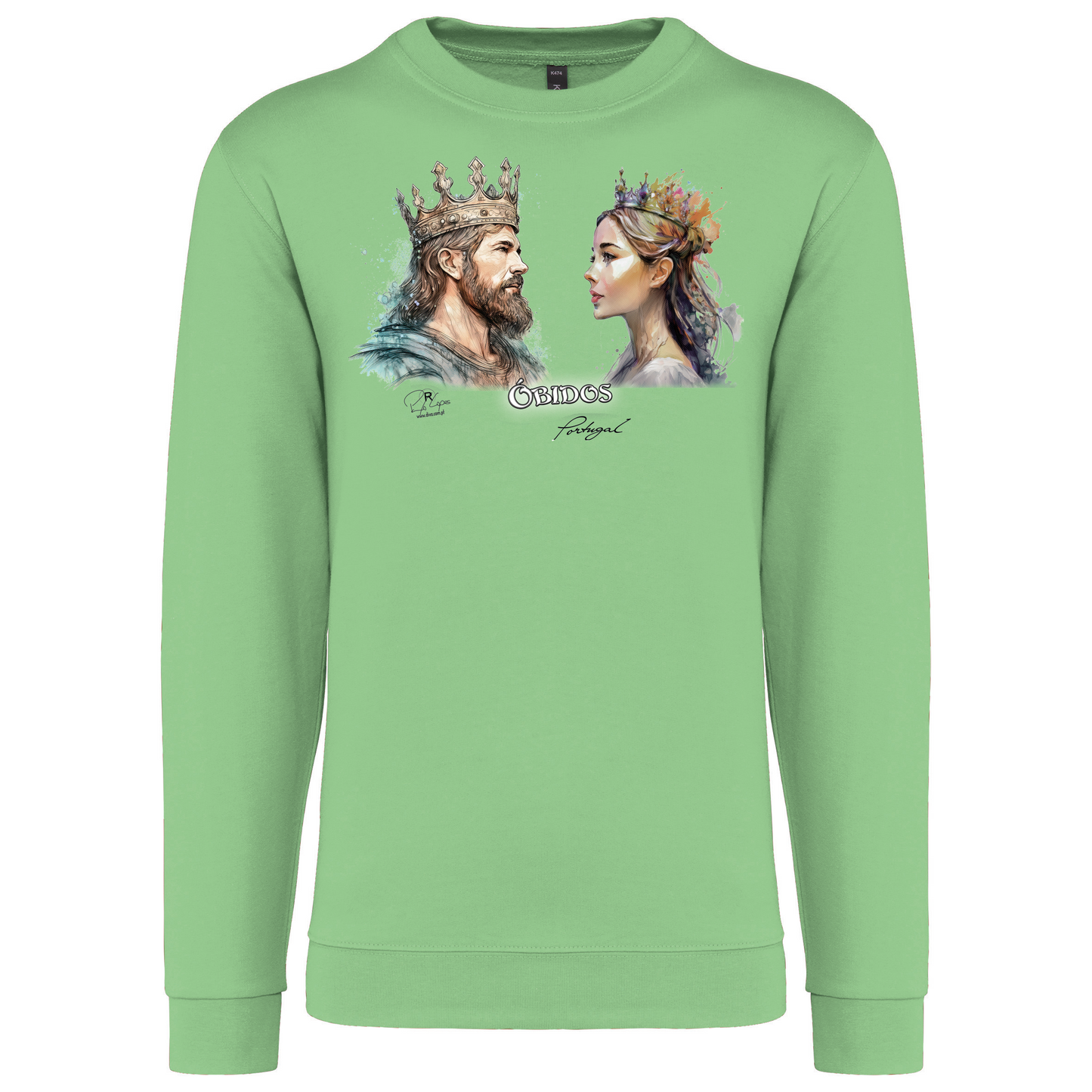 Sweatshirt Kariban sem Capuz King and Queen Óbidos