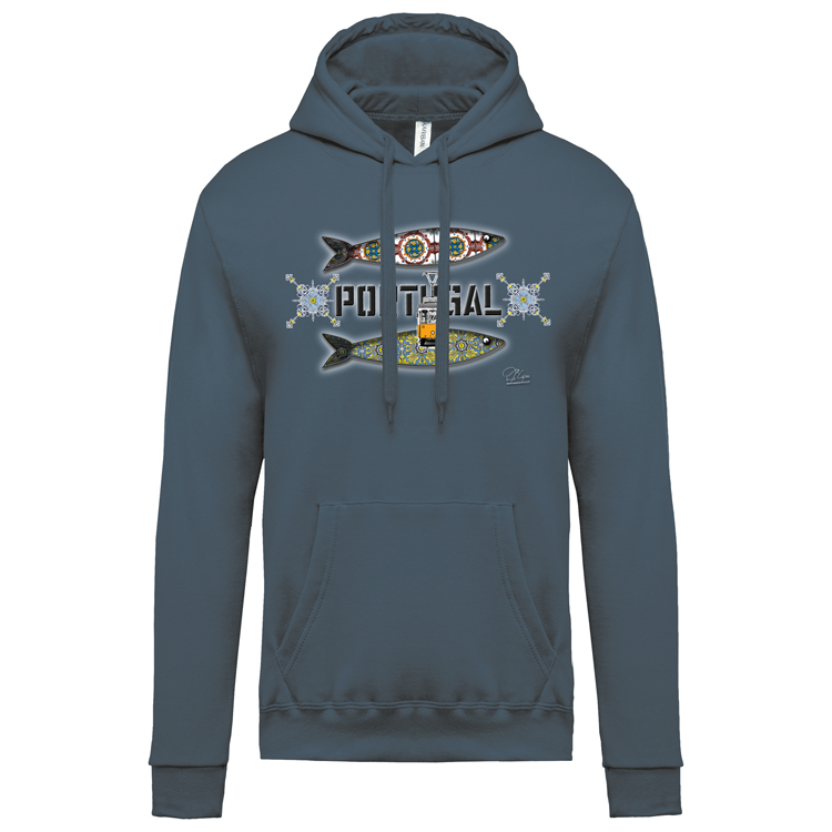 Sweatshirt Kariban com Capuz Duas Sardinhas Coimbra