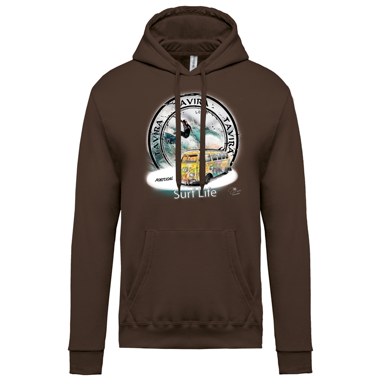 Sweatshirt Kariban com Capuz Surf Life Tavira