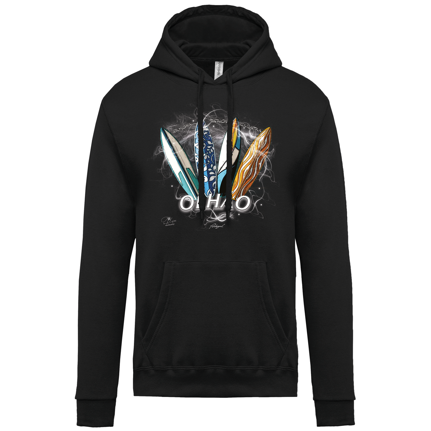 Sweatshirt Kariban com Capuz Surfboards Olhão