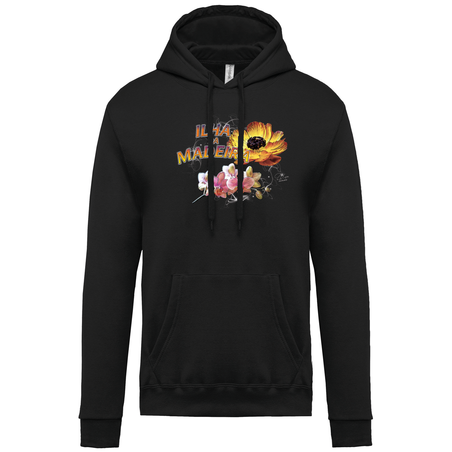 Sweatshirt Kariban com Capuz Madeira Flowers