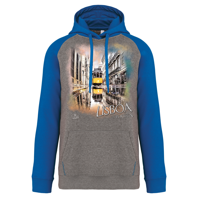 Sweatshirt Bicolor com capuz Espelho Lx
