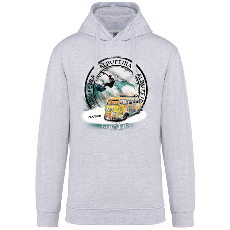 Sweatshirt Kariban com Capuz Surf Life Albufeira